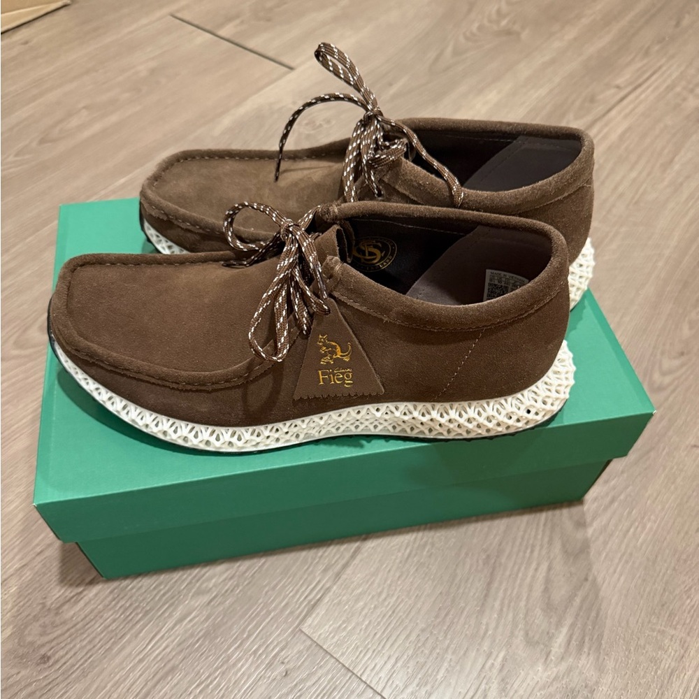 adidas Brown Loafers with White Soles